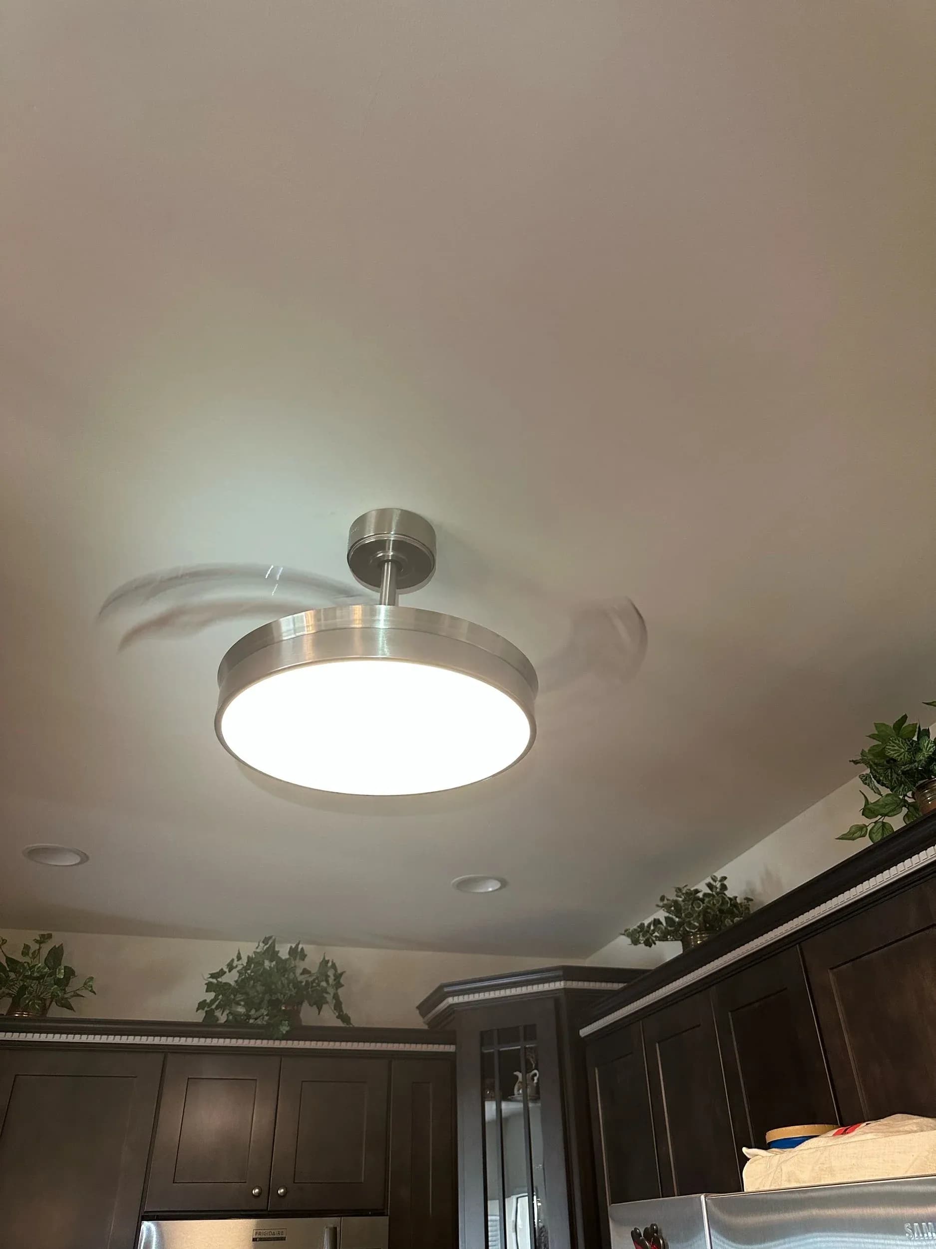 Brushed Nickel Flush Mount LED Kitchen Ceiling Light
