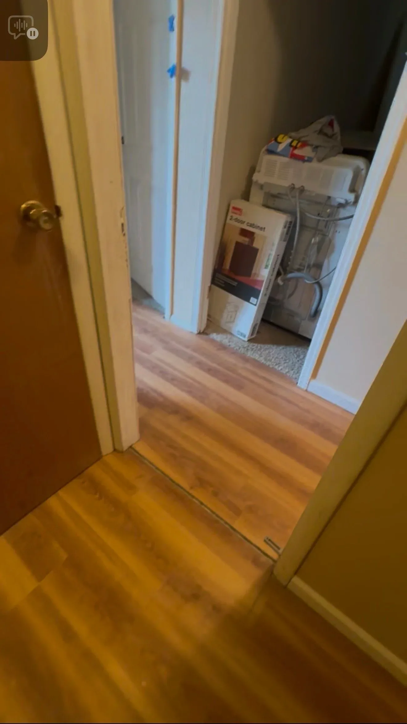 Empty Room Laminate Flooring Renovation Kitchen Doorway