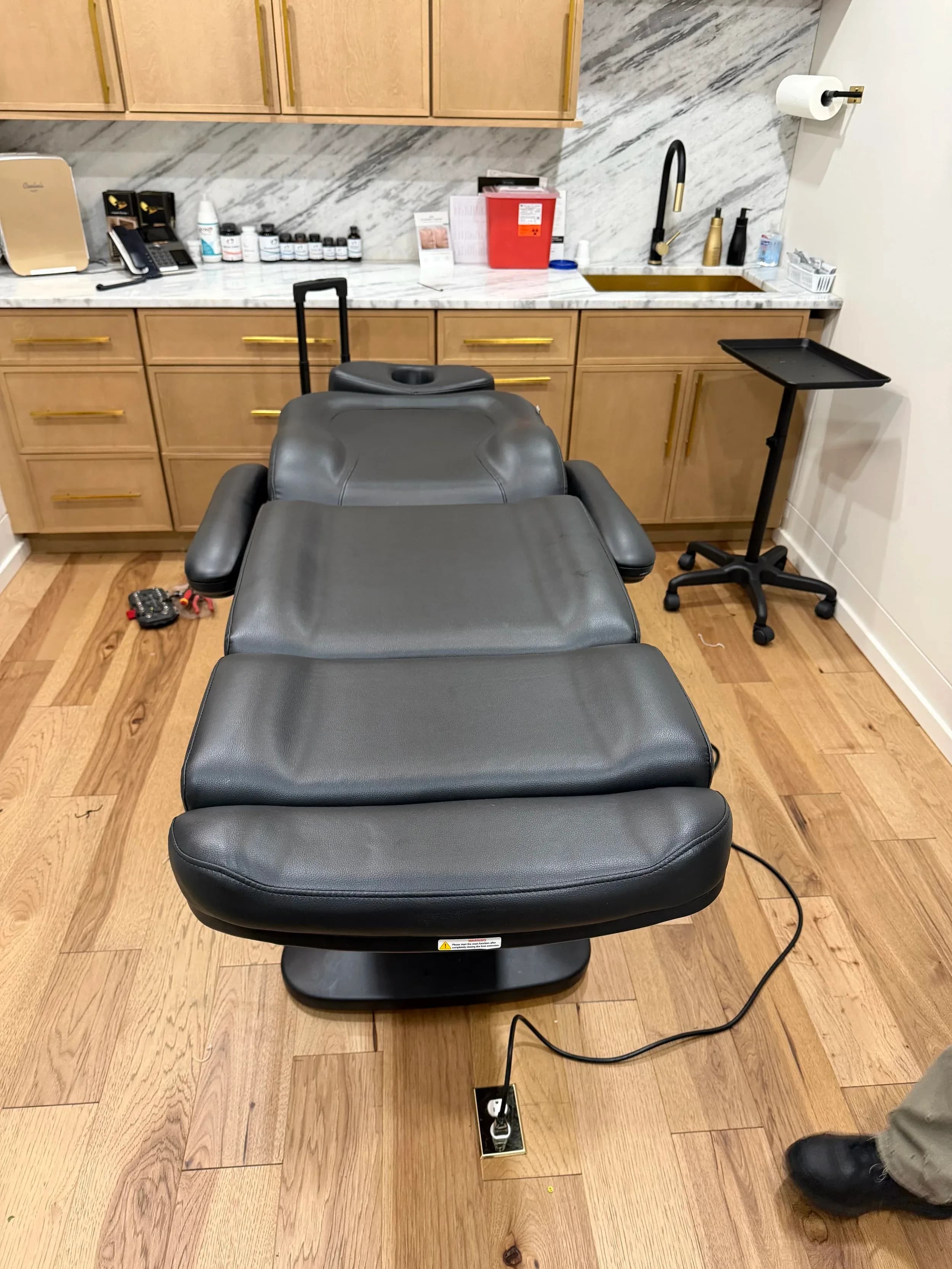 Esthetician Treatment Room Chair And Sink Cabinetry