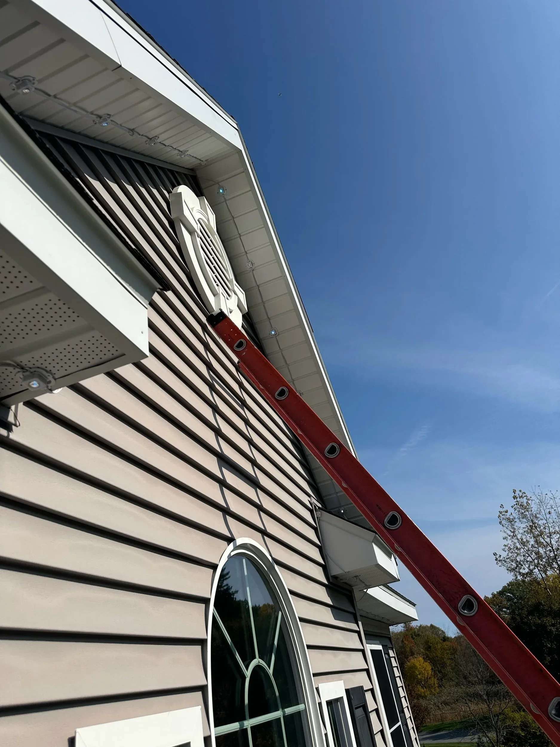 Gable Peak Vent Light Fixture Wiring Ladder