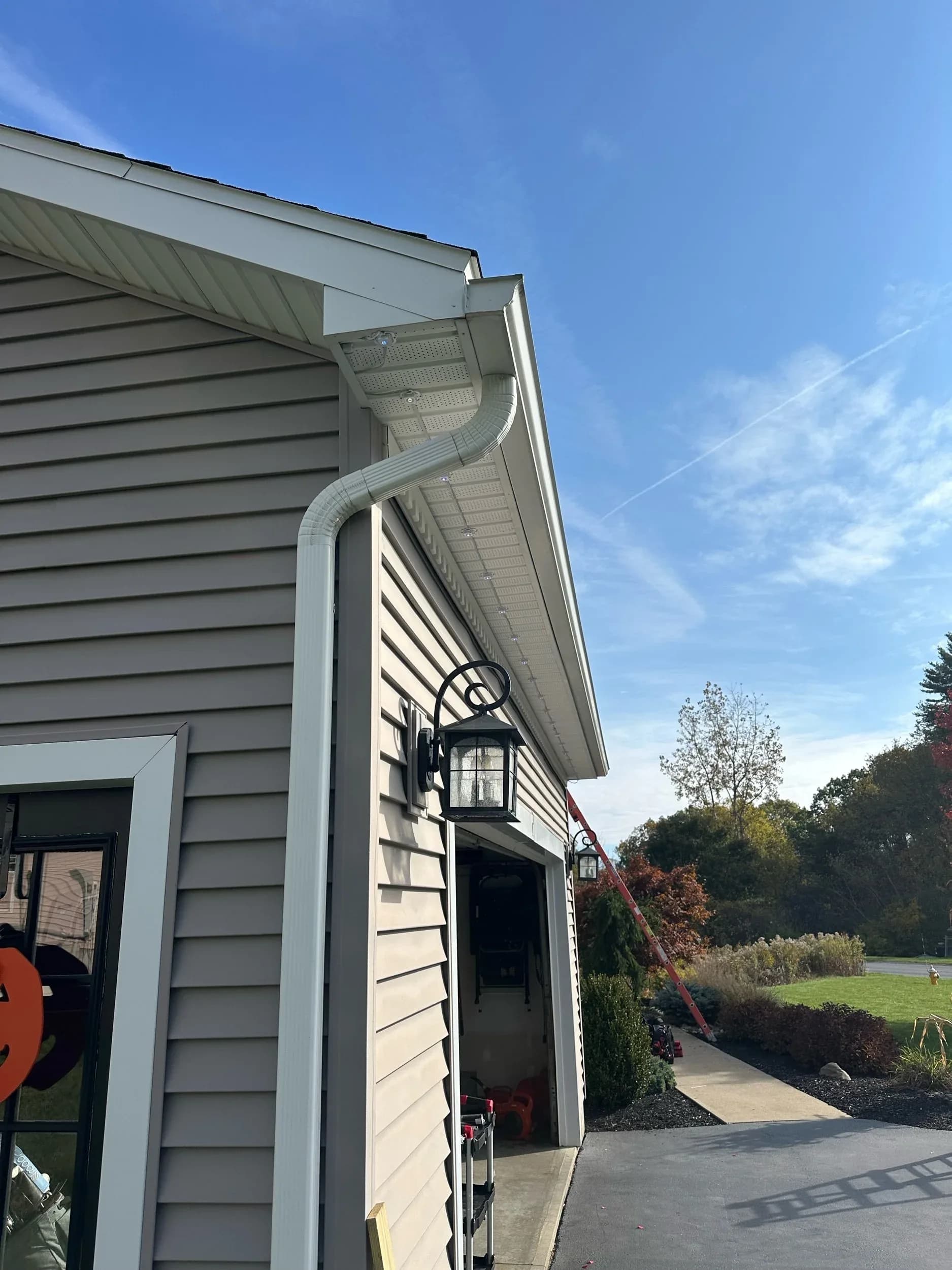 Garage Eave Soffit Light Wiring Wall Sconce