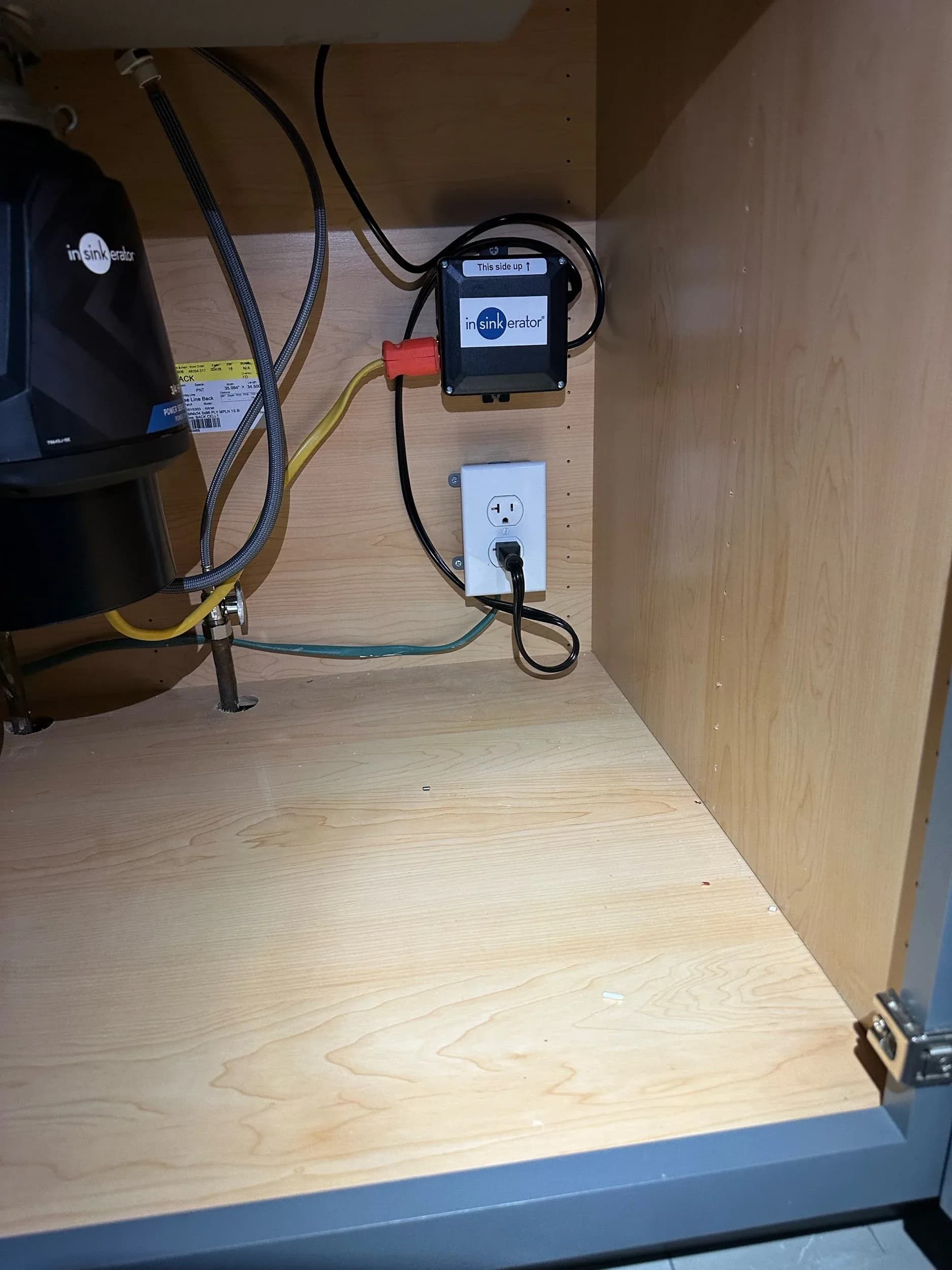 Garbage Disposal Dedicated Outlet Under Sink Wide