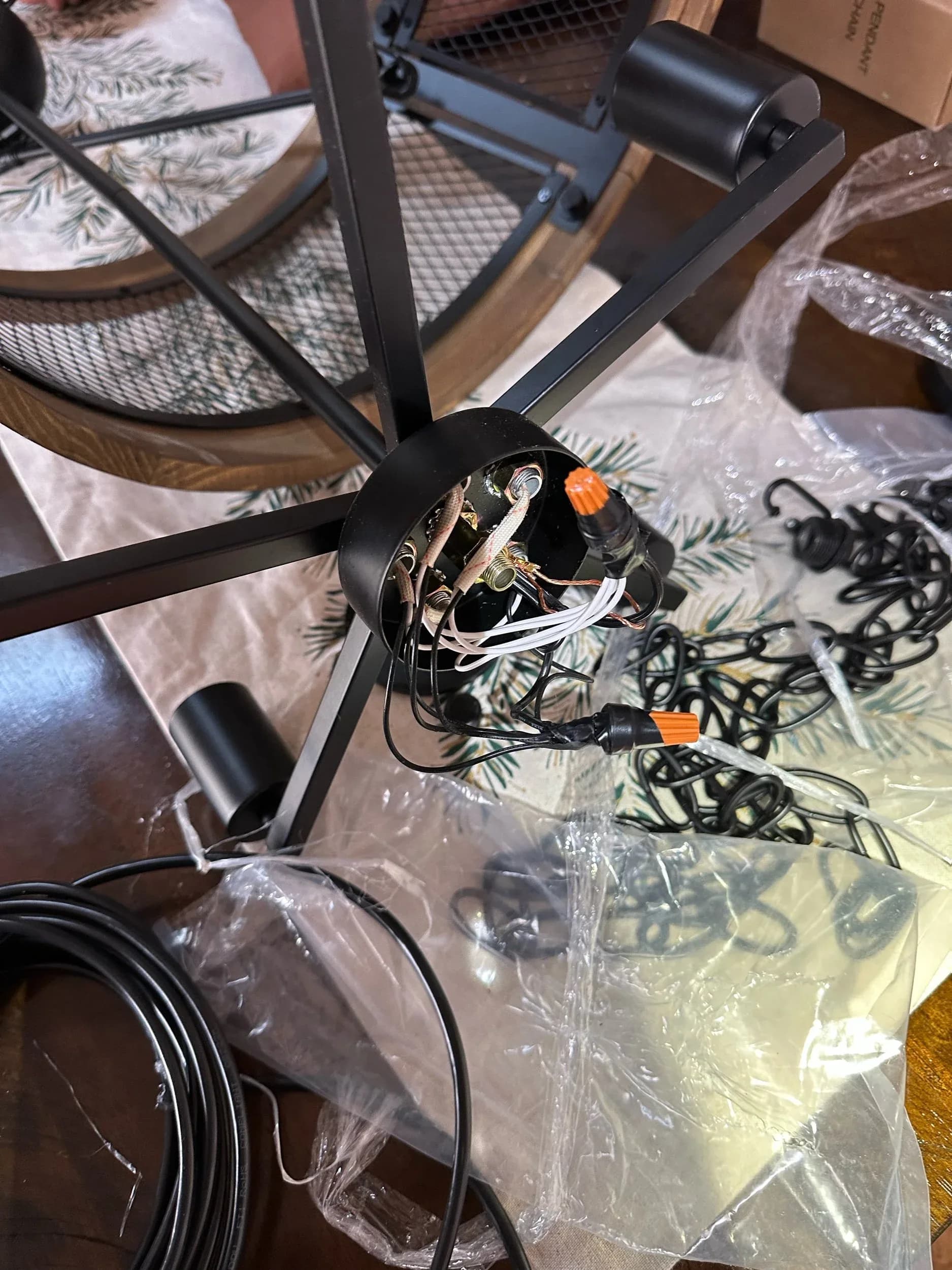 Geometric Pendant Light Fixture Wiring Installation