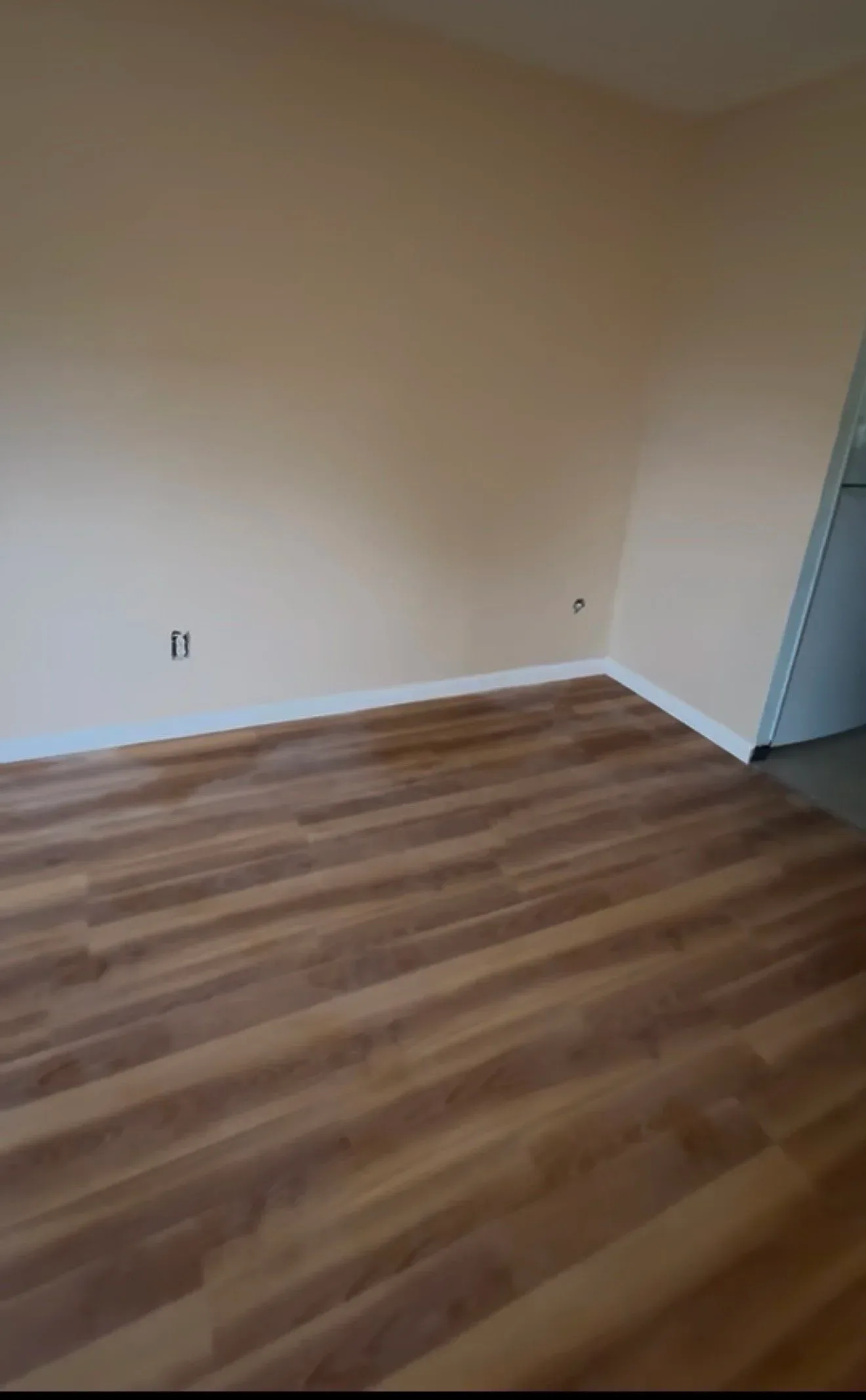 Hallway Flooring Installation Blue Tape Markers