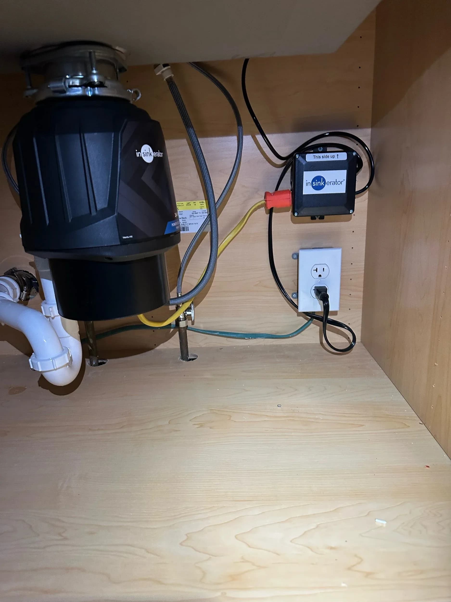 Insinkerator Garbage Disposal Outlet Wiring Closeup
