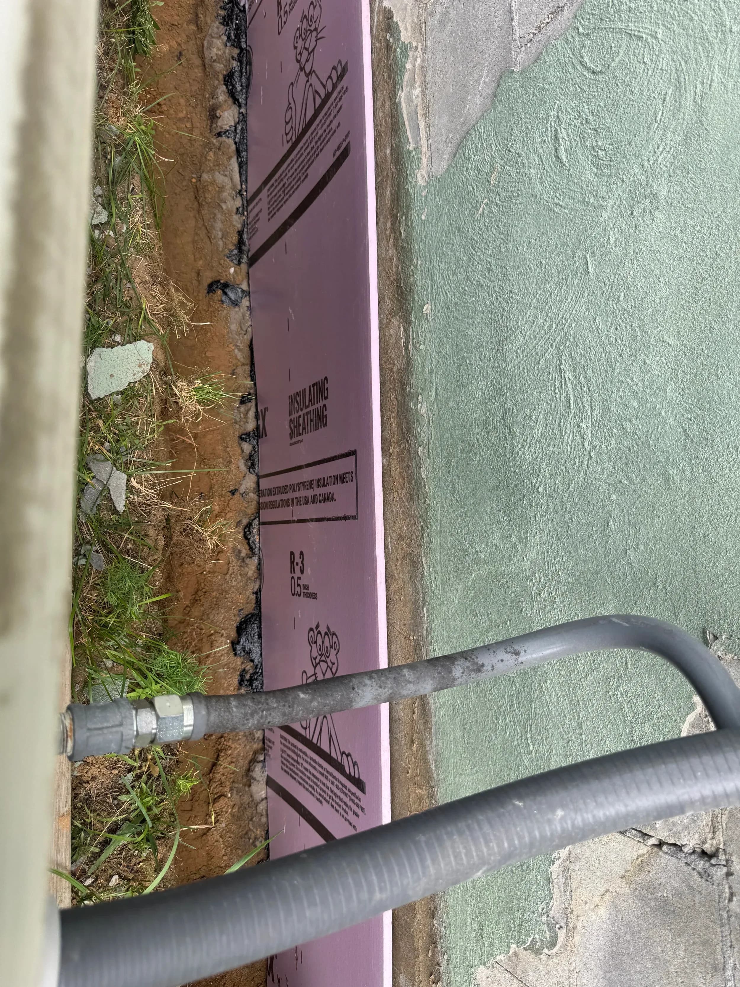 Insulating Sheathing Board Foundation Wall Installation