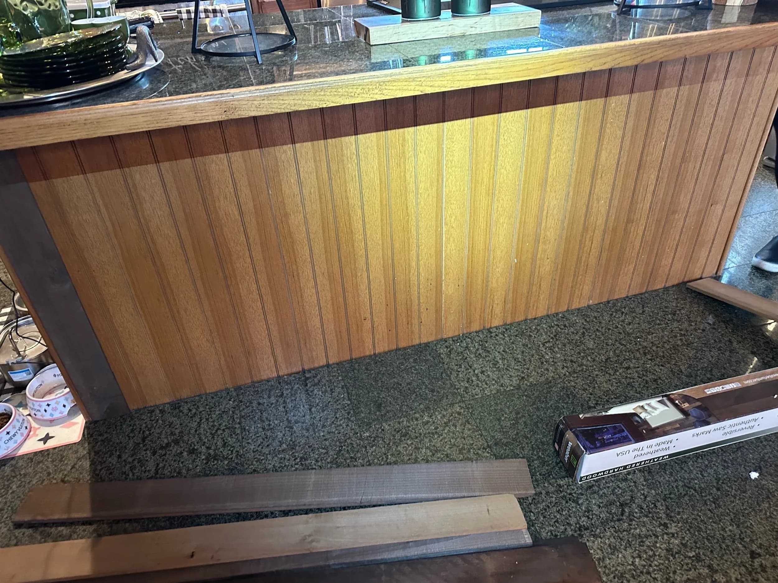 Kitchen Bar Beadboard Paneling Renovation Project