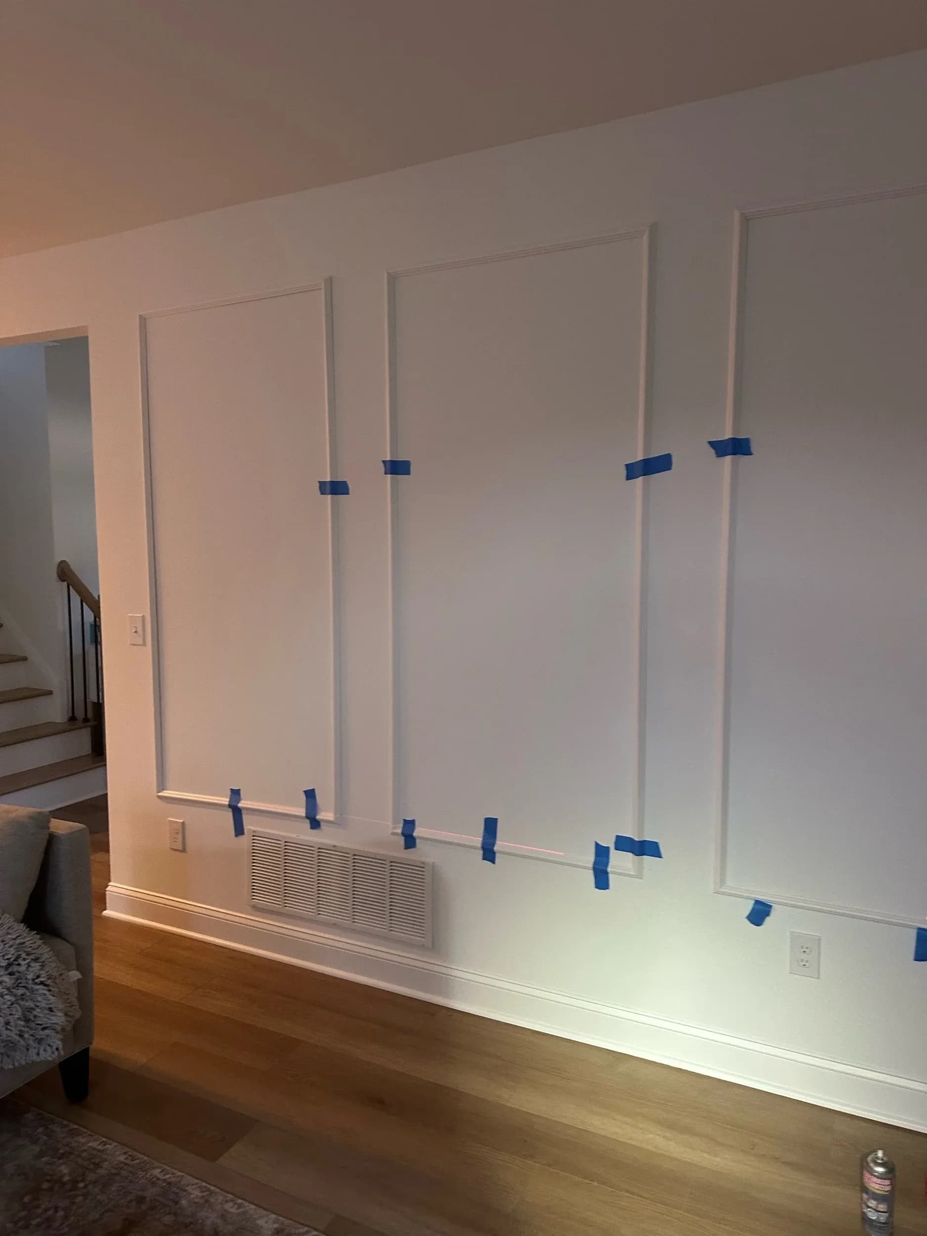 Living Room Accent Wall Panel Outlet Layout Marking