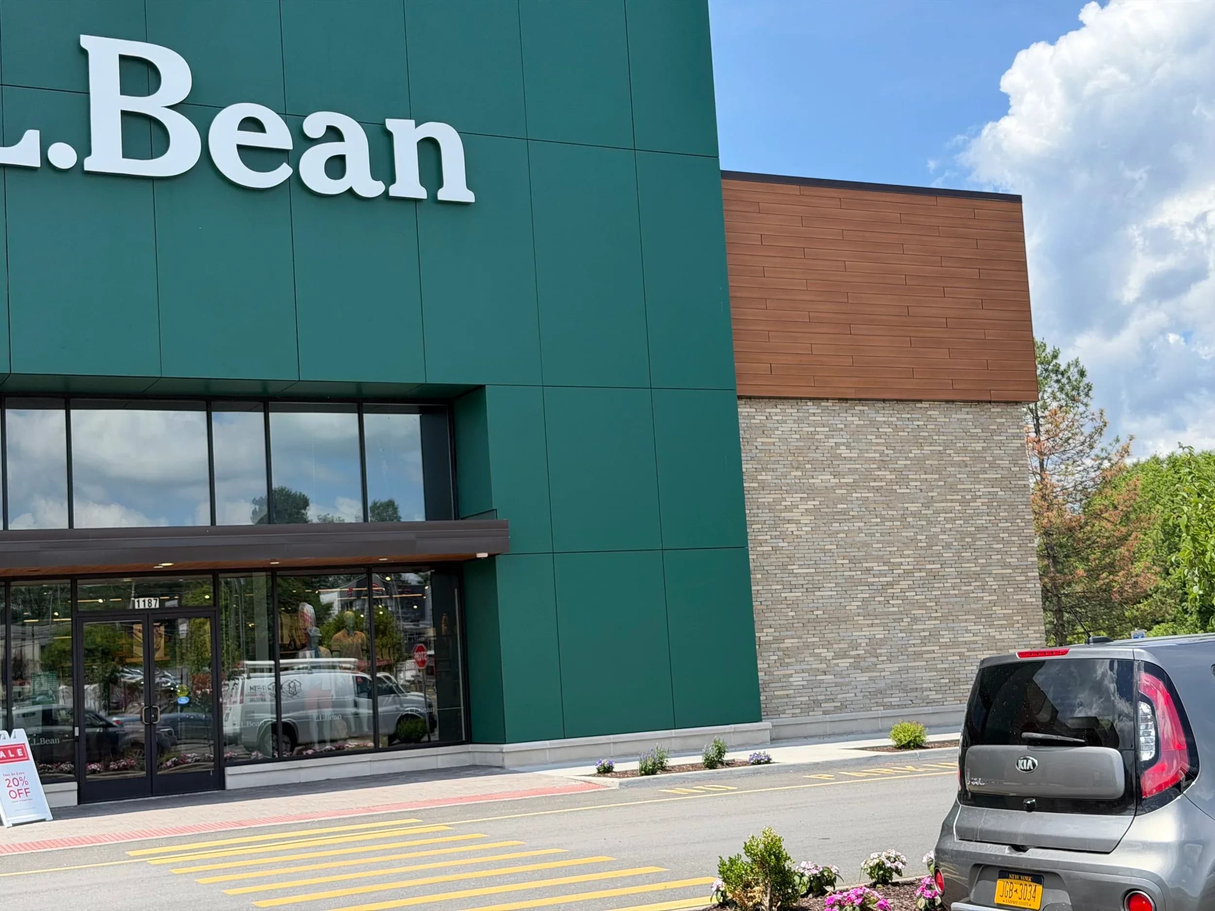 Ll Bean Storefront Sign Wood Siding Close Up