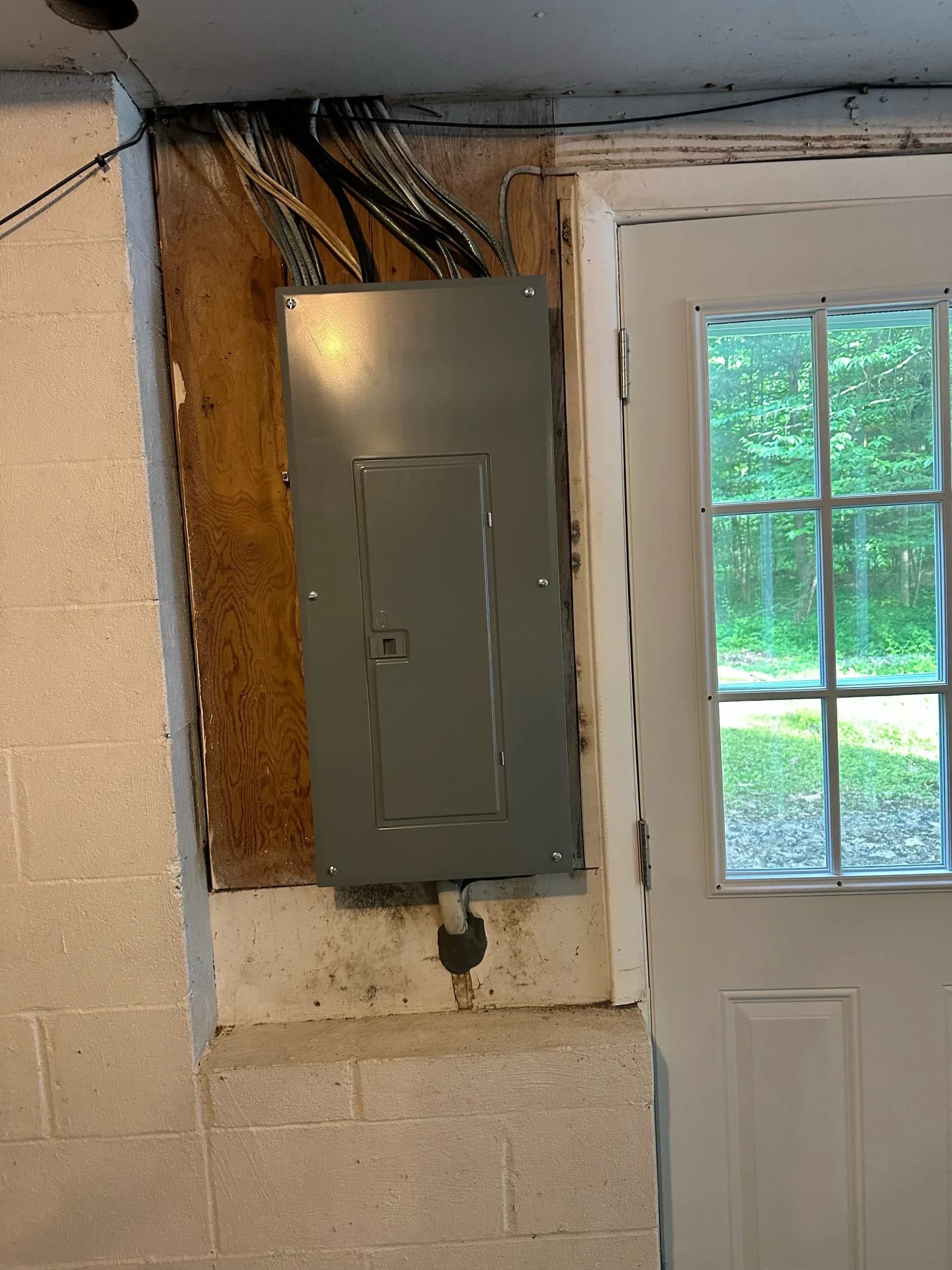 Main Electrical Panel Installation Basement Door Conduit