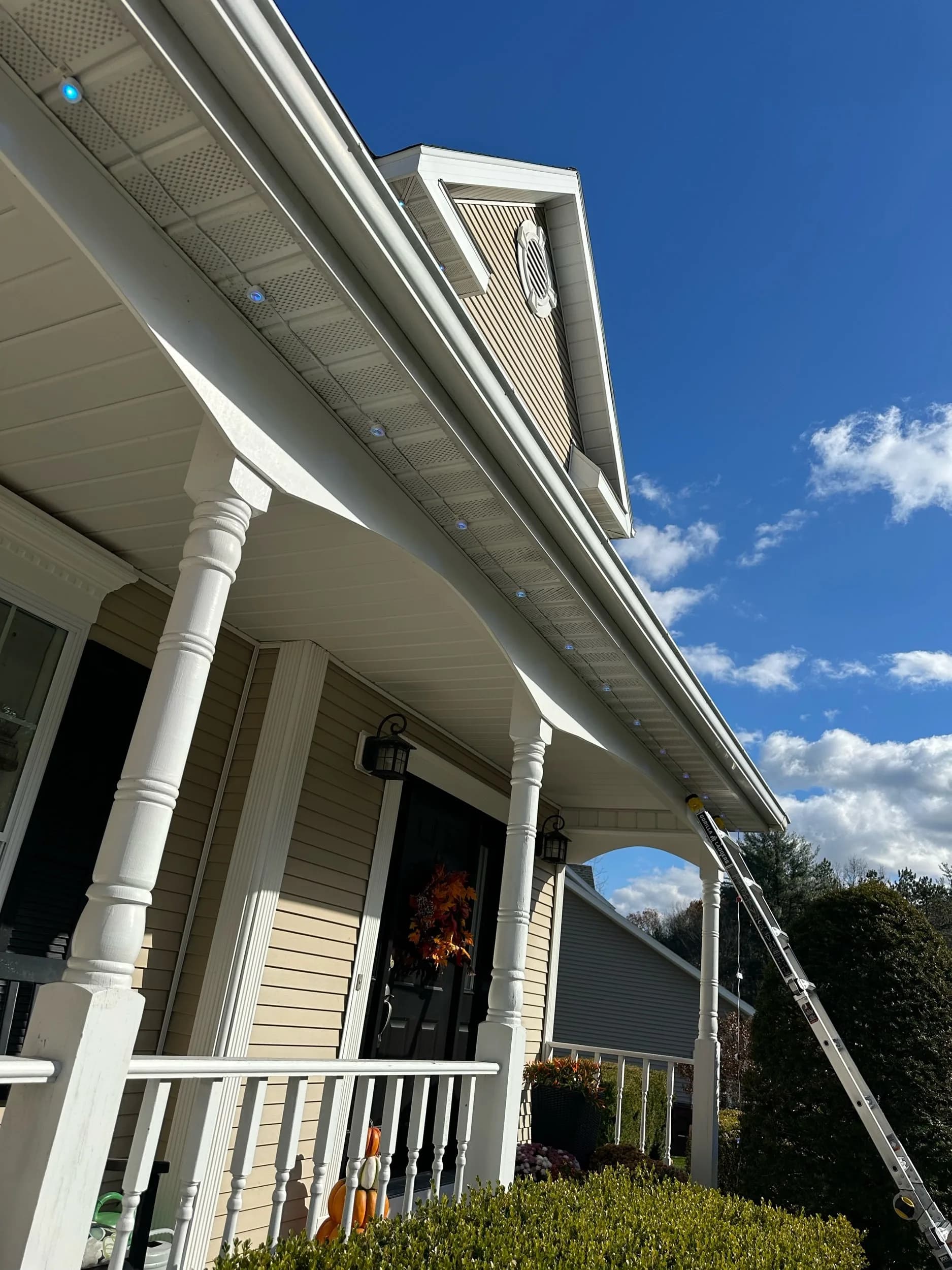Permanent Accent Lighting Red Test Front Porch