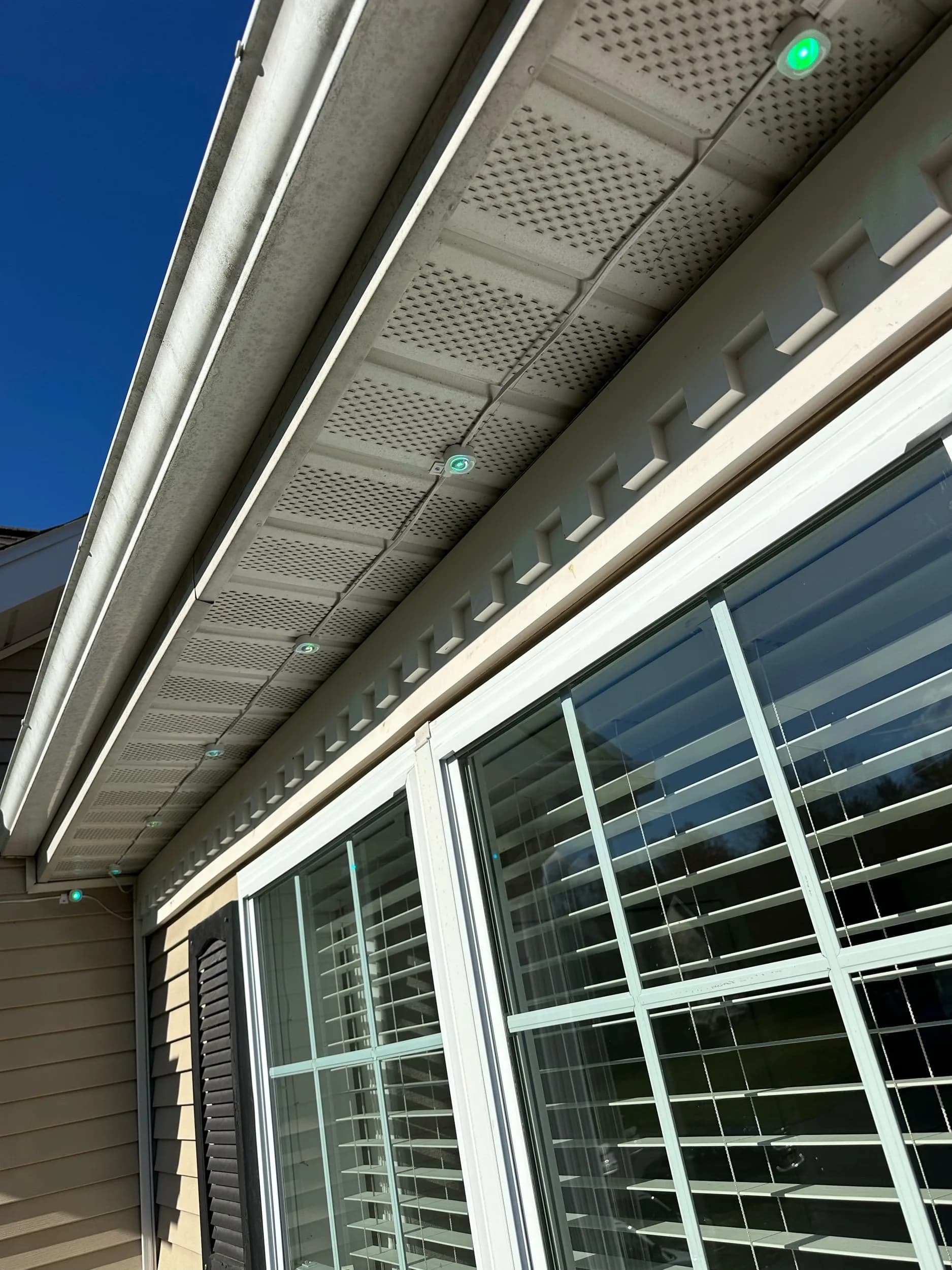 Permanent Lighting Wiring Closeup Soffit Vents