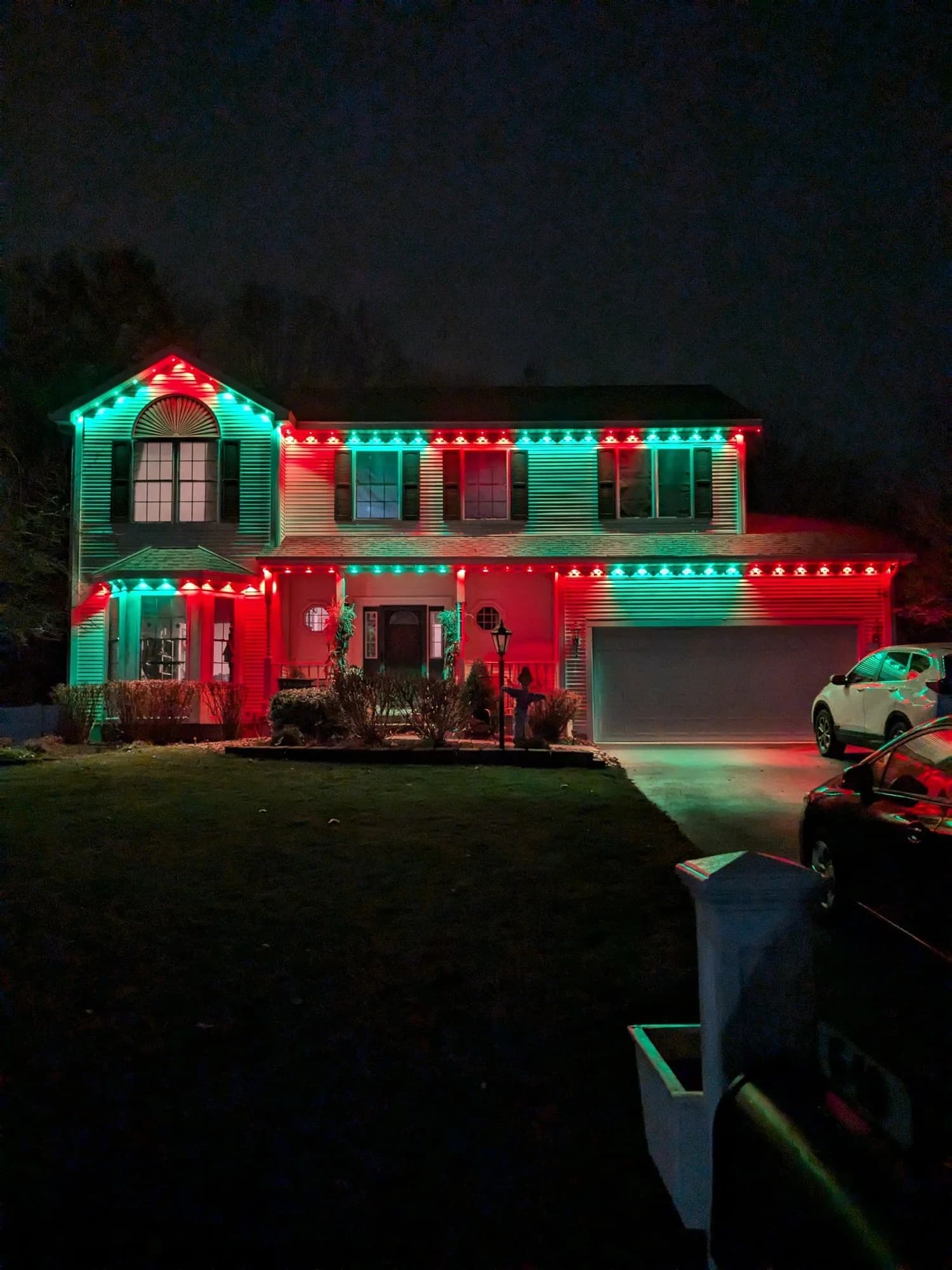 Red Green Christmas Permanent Lighting Colonial Home
