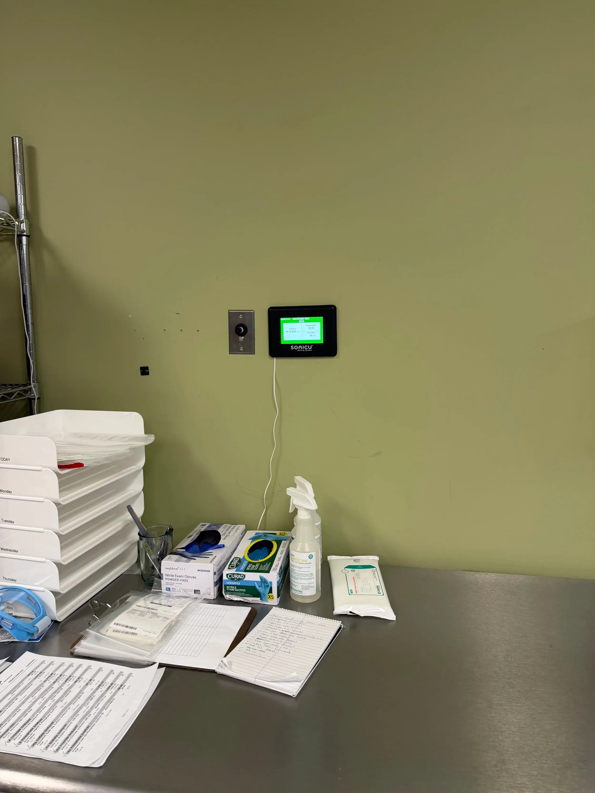 Sonicu Environmental Monitor Pharmacy Supply Table