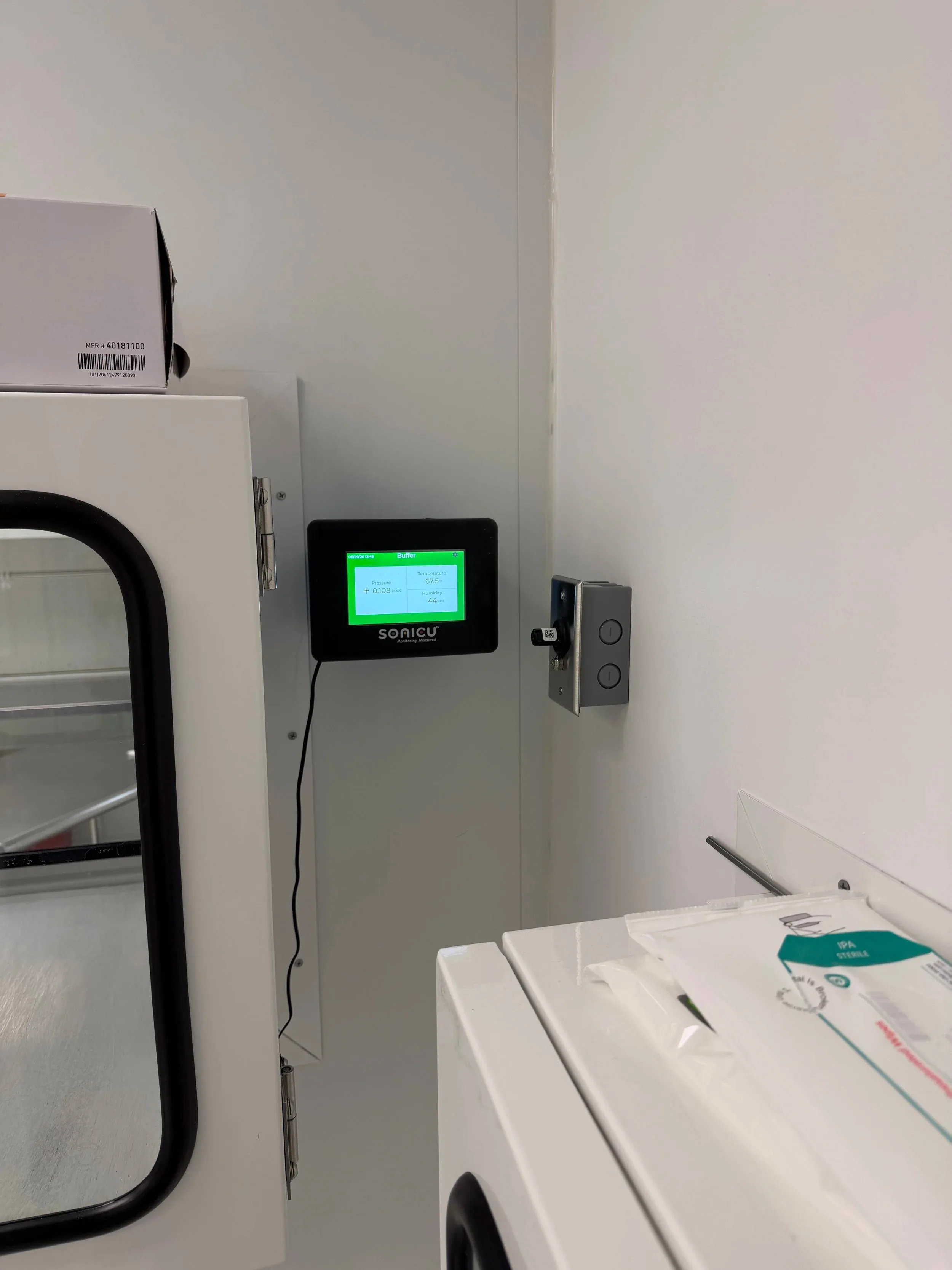 Sonicu Monitor Buffer Room Cleanroom Door Access Control