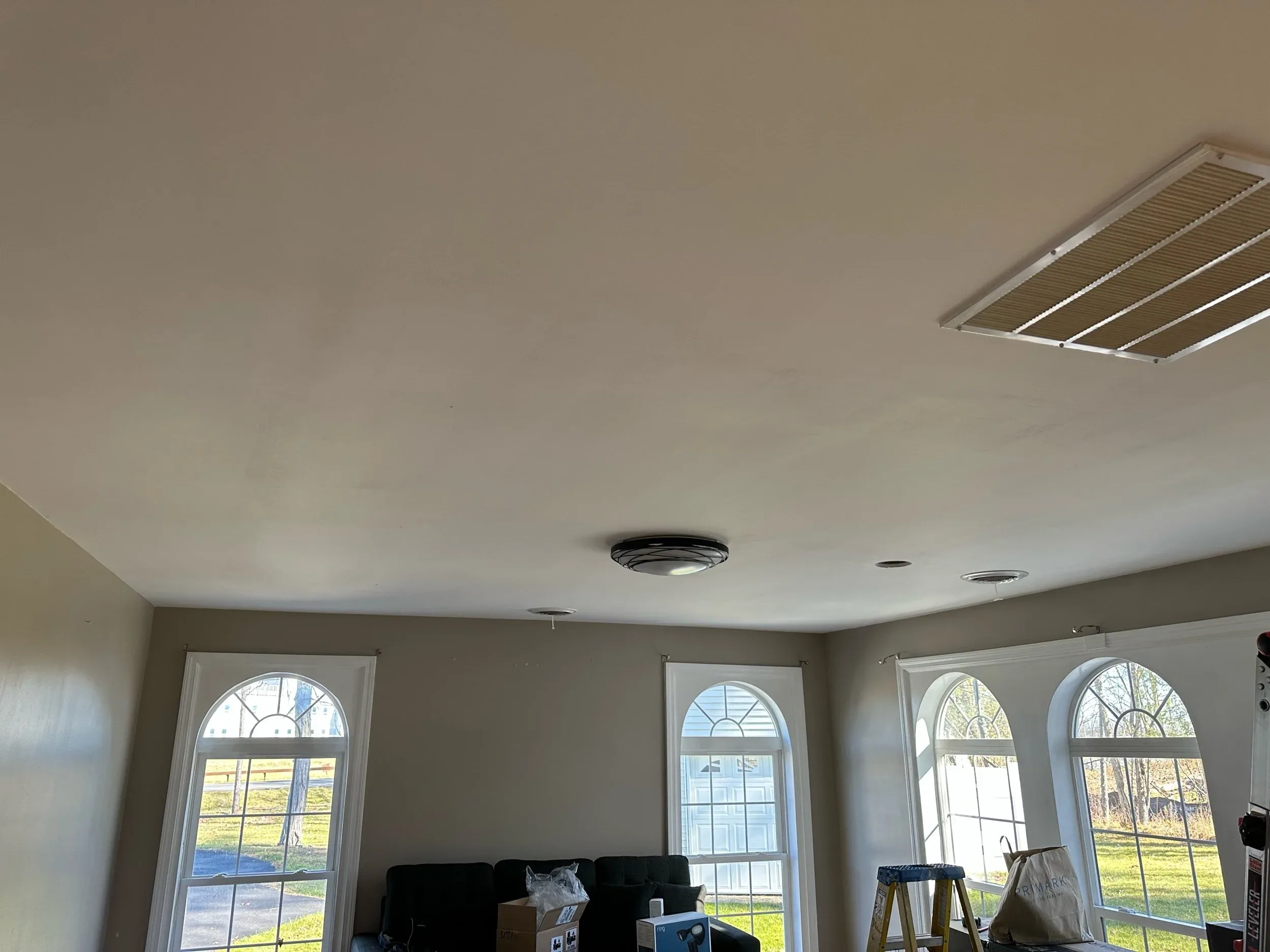 Sunroom Ceiling Before Recessed Lighting Installation