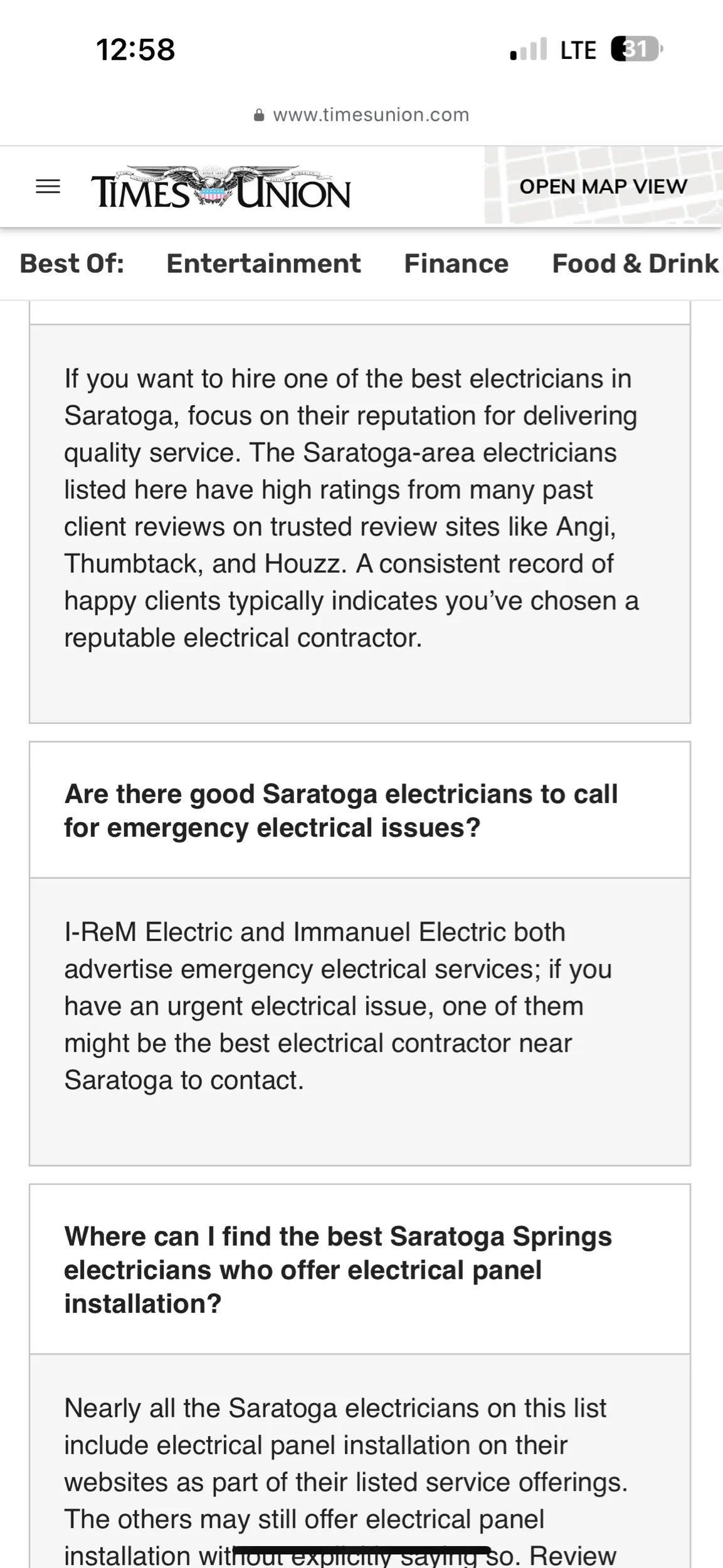 Times Union Best Electricians Saratoga Springs Emergency Faq