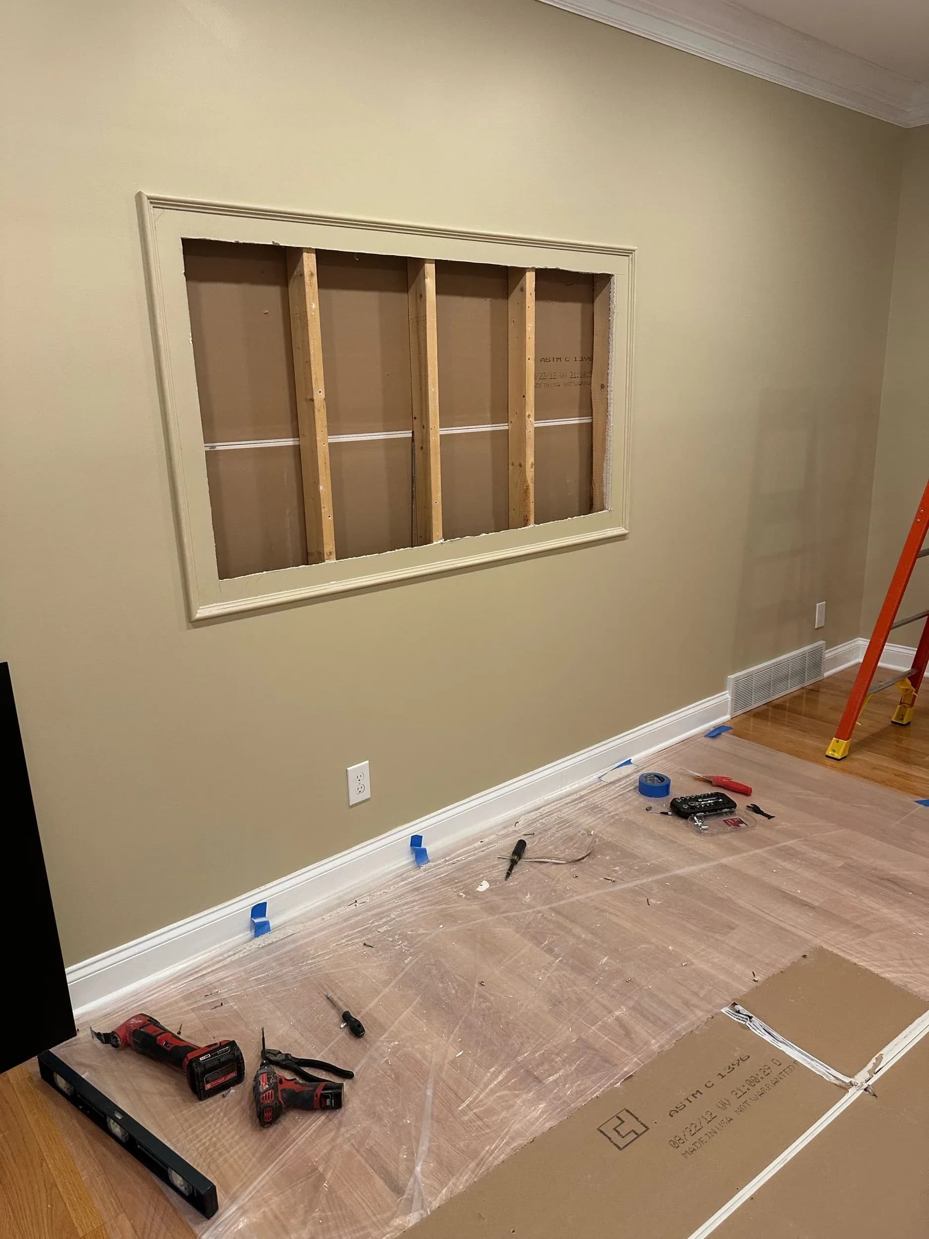 TV Wall Mount Rough In Framing Tools Floor Protection