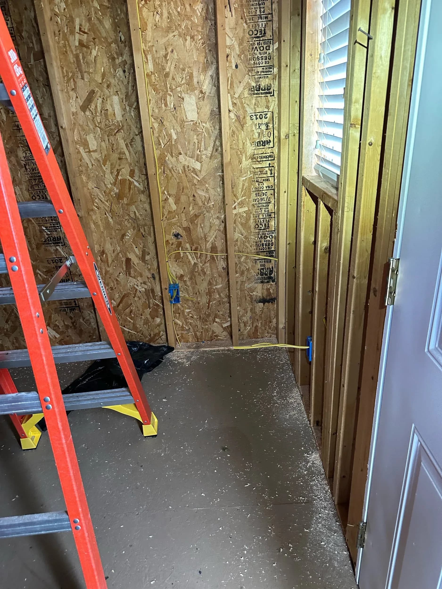 Unfinished Room Electrical Rough In Wiring Window Framing