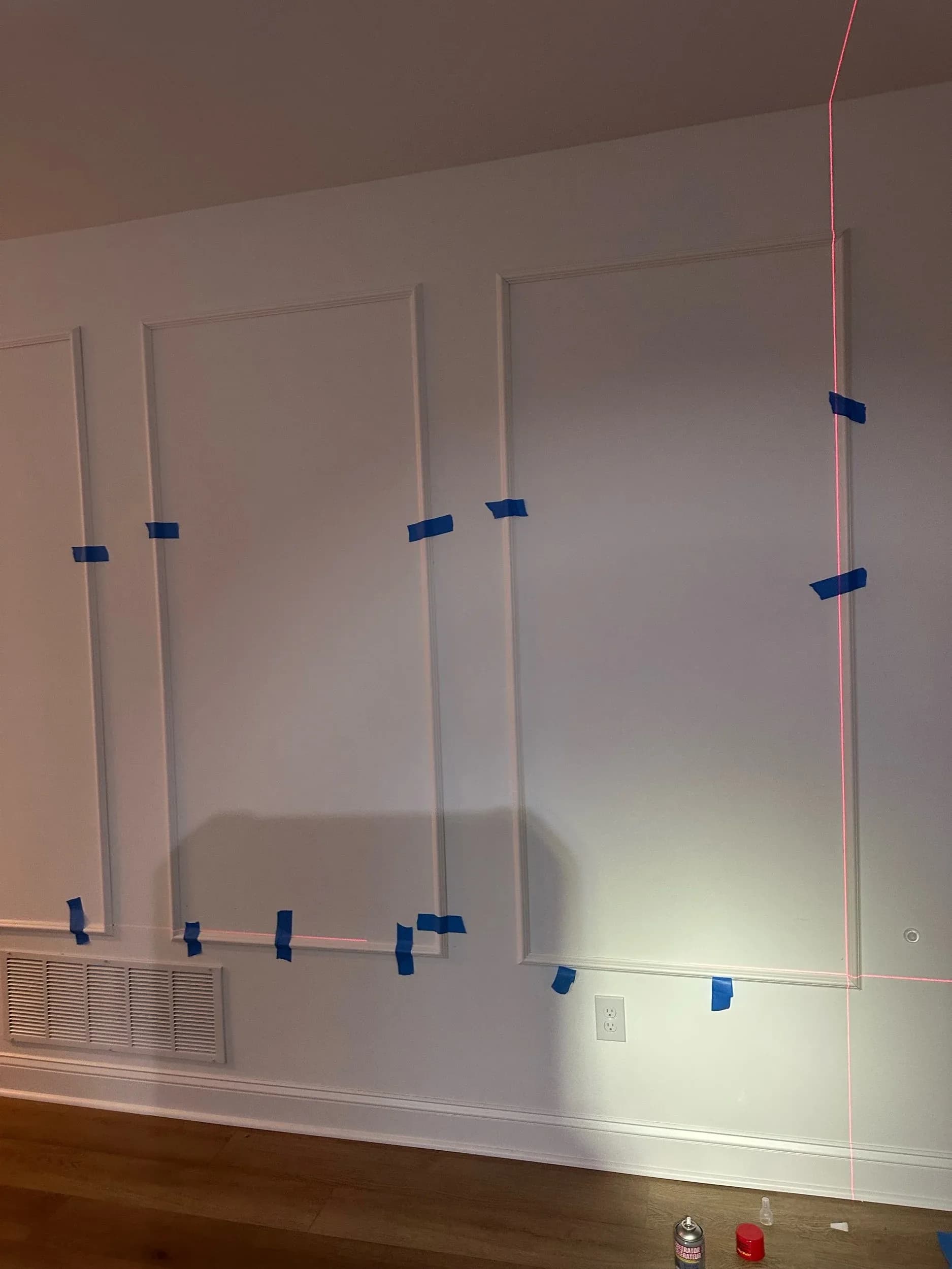 Wainscoting Panel Outlet Layout Laser Level Vent
