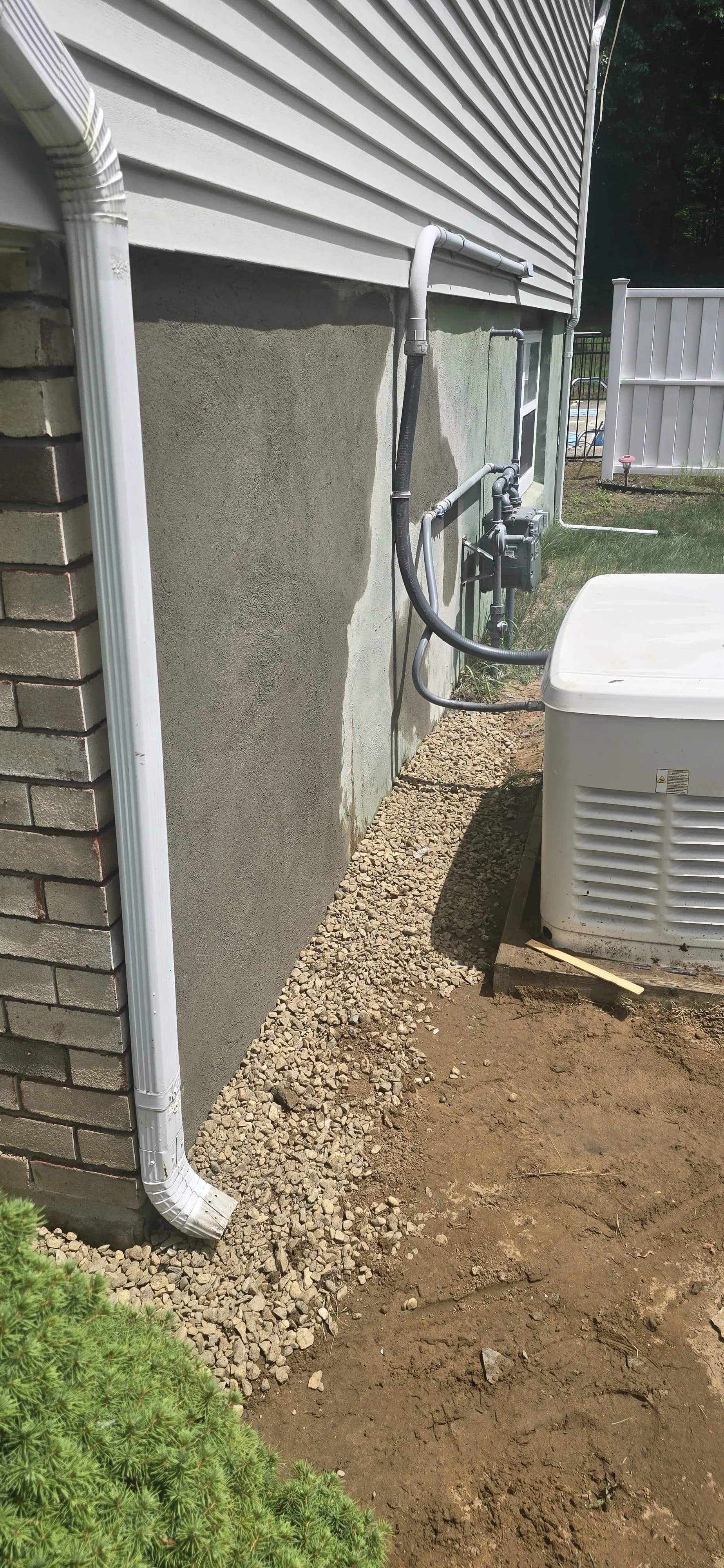 Whole House Standby Generator Gas Line Conduit Hookup