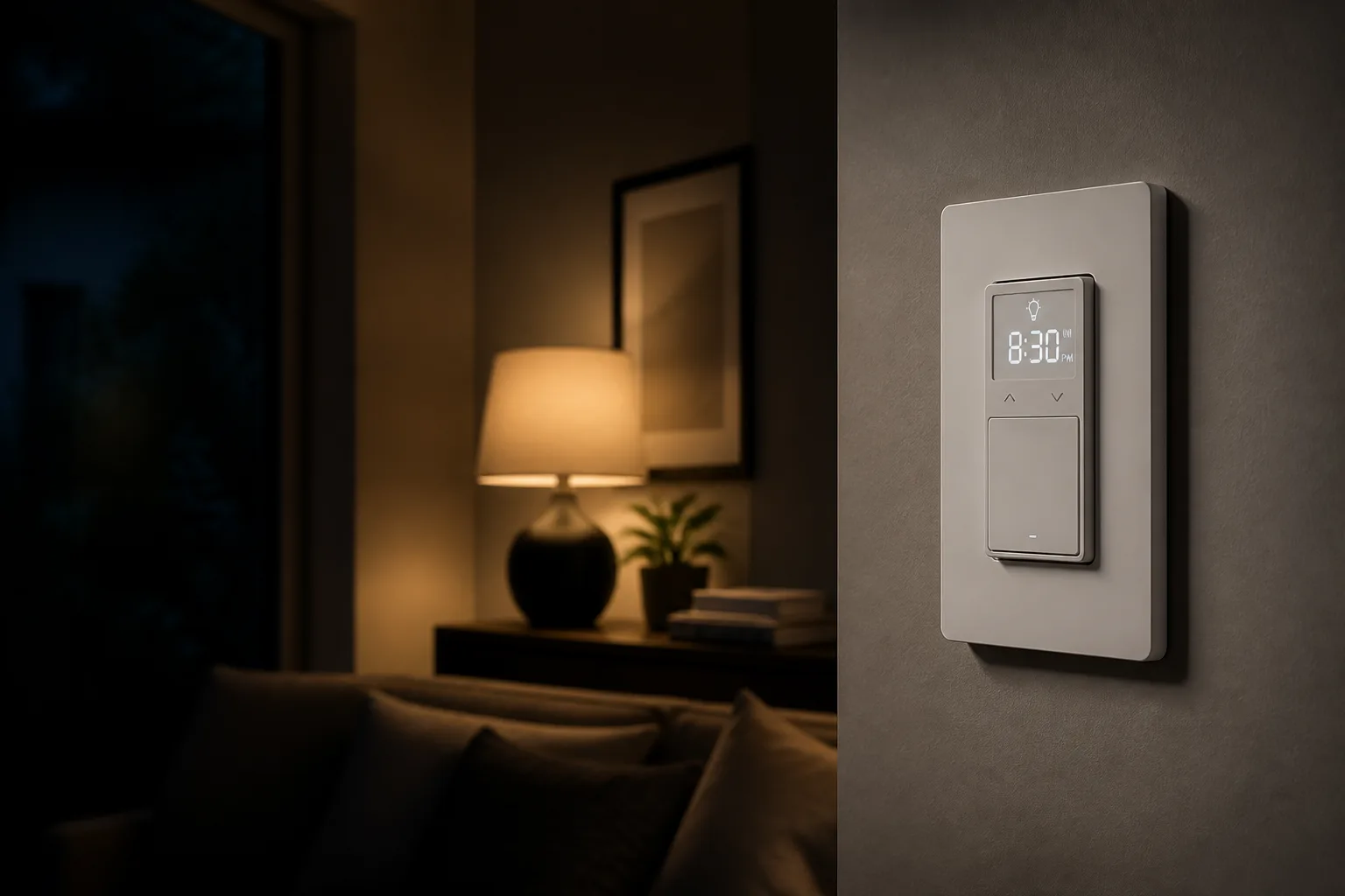 Programmable wall timer controlling residential lighting